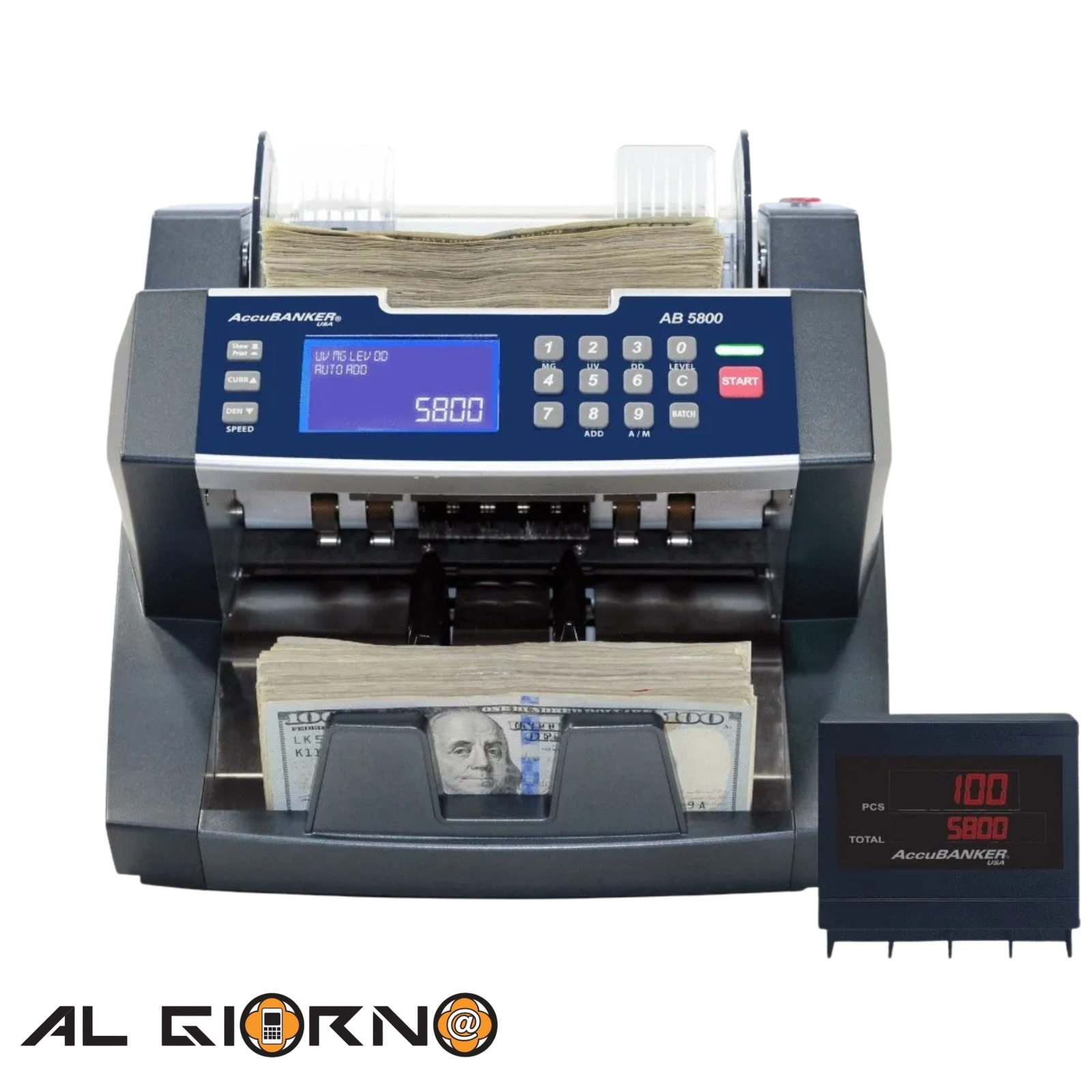AG2843_IMG_0 Detector De Billetes Falsos Accubanker AB5800 Contadora Multimoneda - Imagen 1