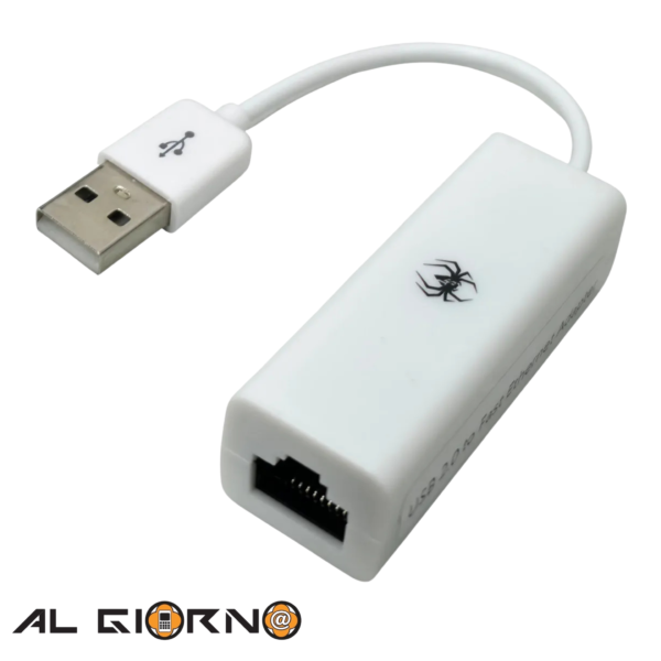 Adaptador USB 2.0 A RJ45 Ethernet 10/100 Mbps Spidertec