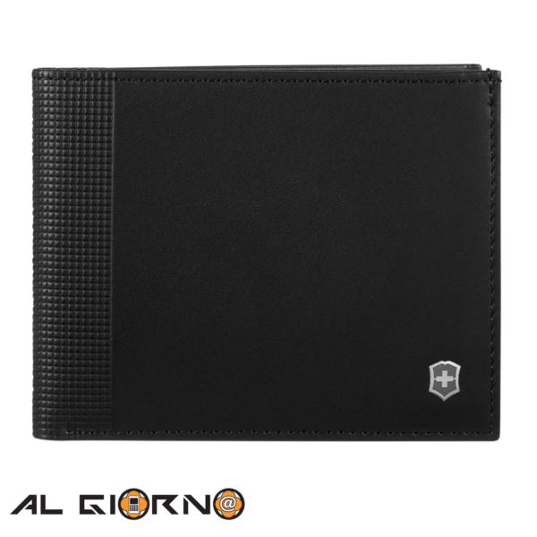 Billetera Victorinox Negra De Cuero Altius Alox Bi-Fold