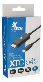 Cable HDMI A USB Tipo C Xtech XTC-545 4K 1.8M - Imagen 2